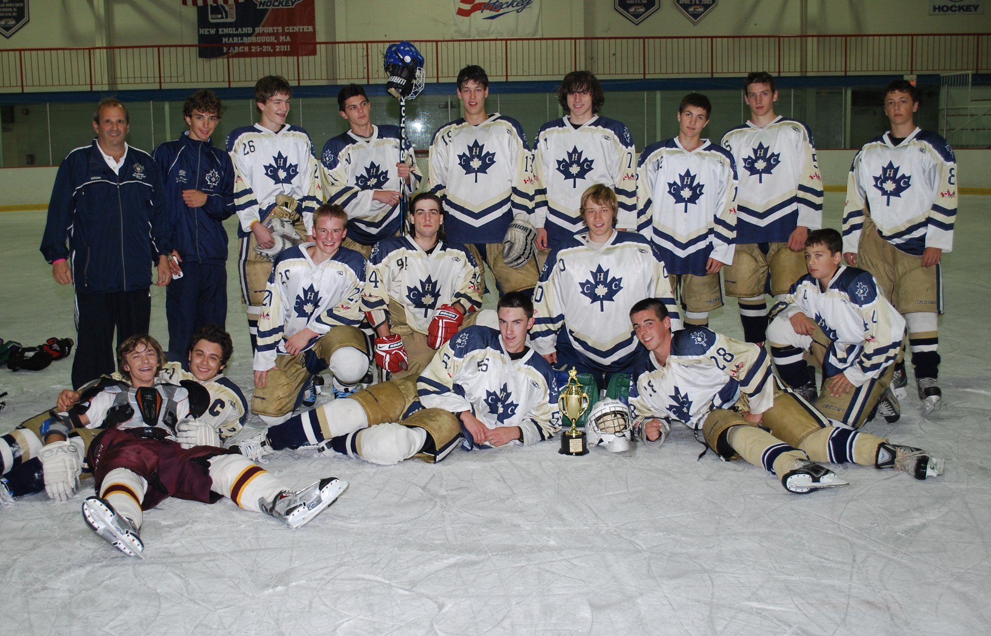 CHC team photo celebrating their 2011 Tier 3 NESC championship