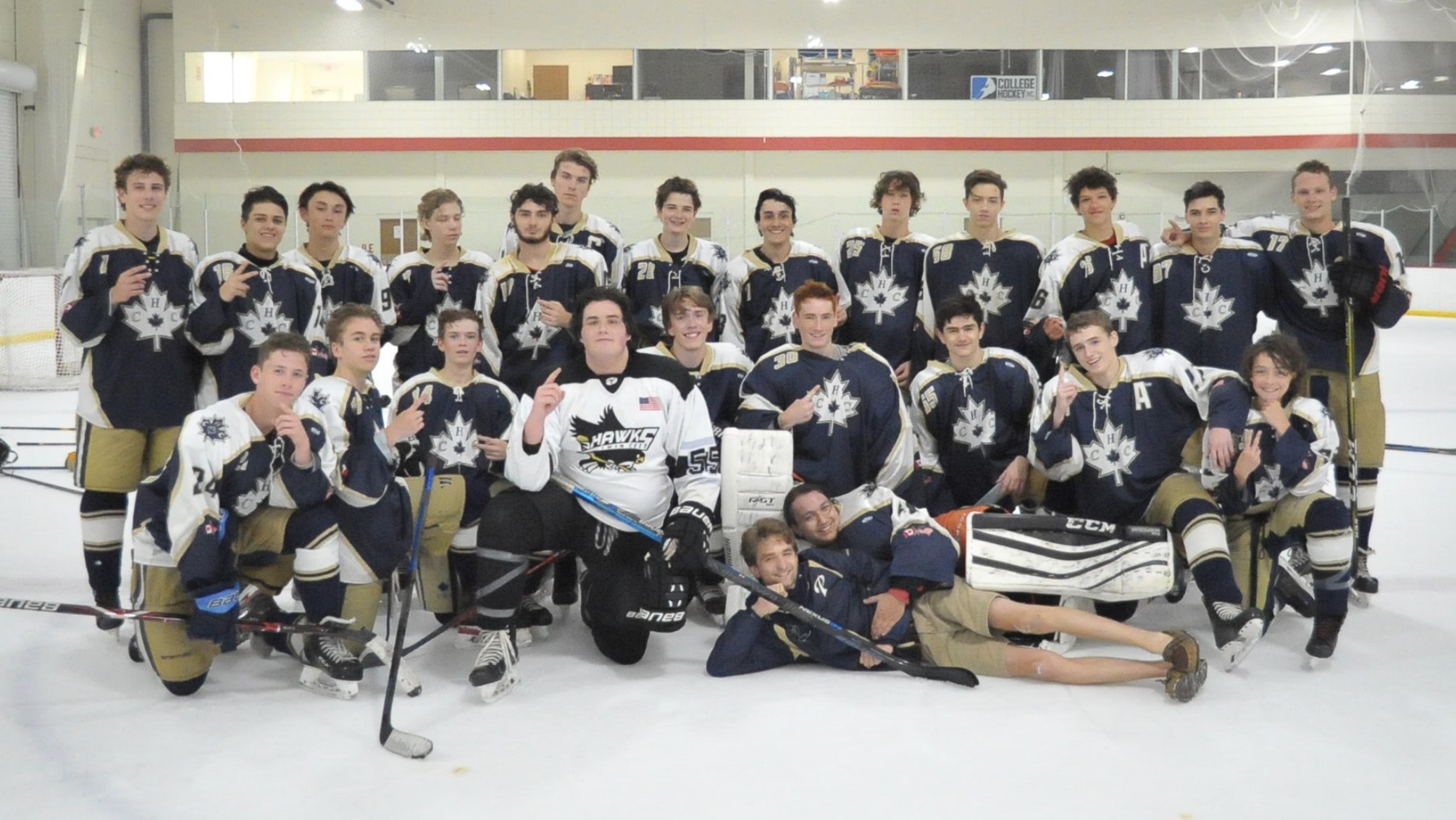 CHC team photo celebrating their 2019 Tier 3 NESC Navy championship