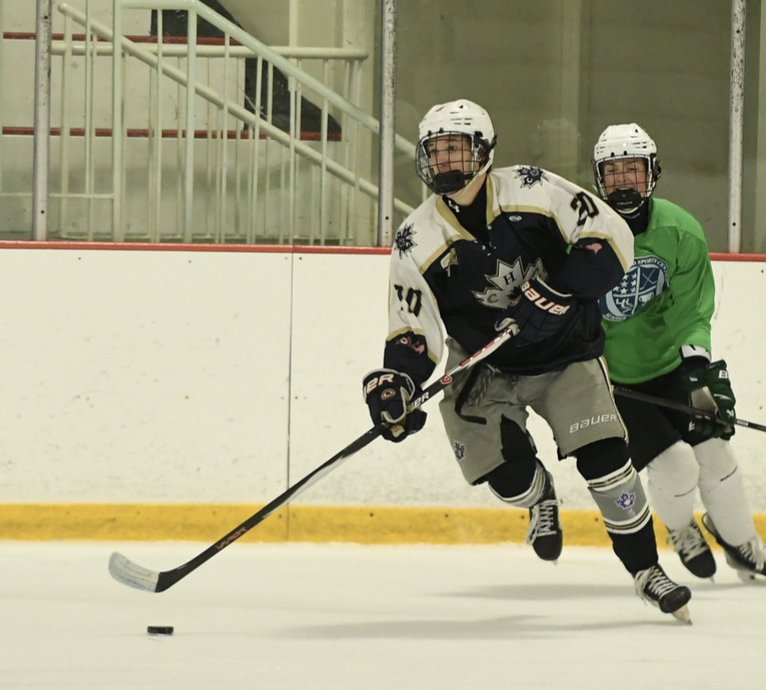 CHC Team Navy (Tier 2) player in game action, 2026 season