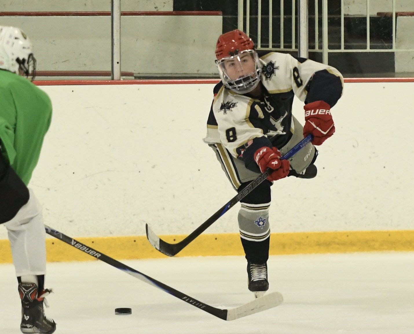CHC Team Navy (Tier 2) player in game action, 2026 season