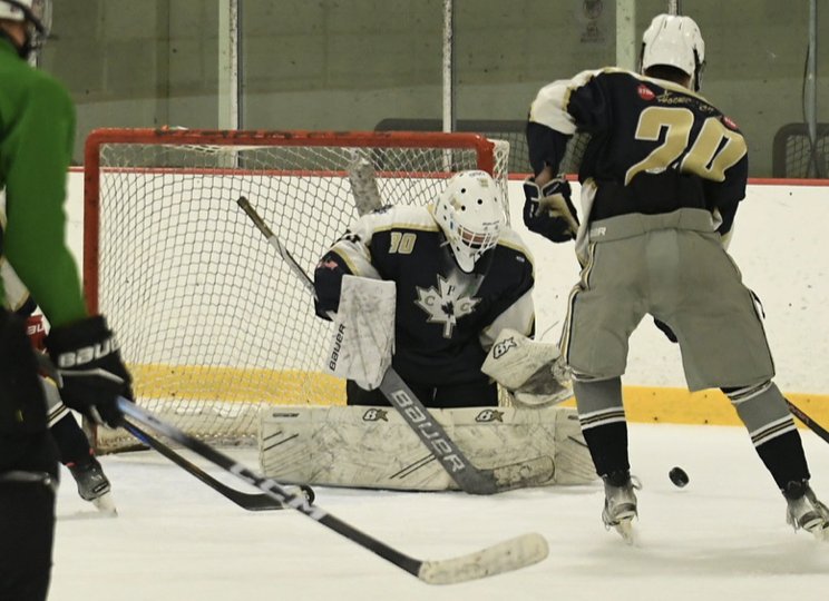 CHC Team Navy (Tier 2) player in game action, 2026 season