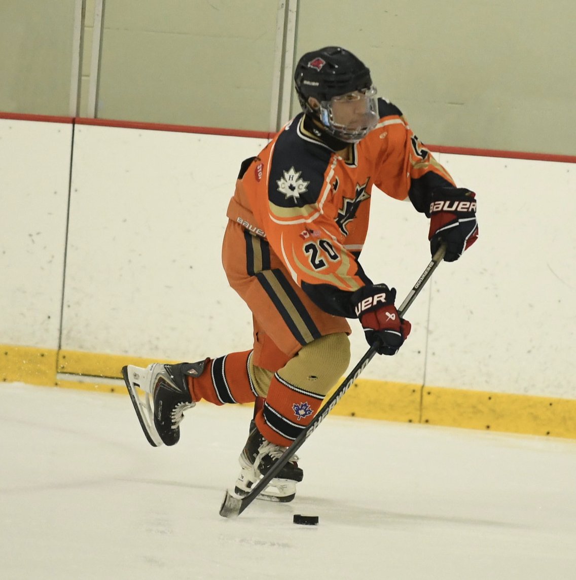 CHC Team Orange (Tier 3) player in game action, 2026 season