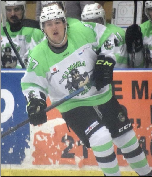 Kyle Stevens playing for Elmira, FHL